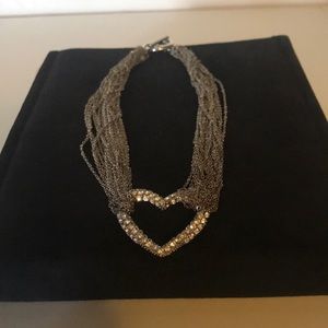 Heart Necklace with Swarovski crystals